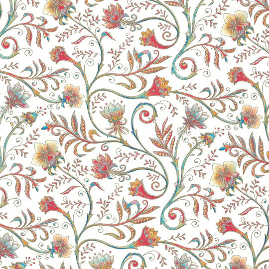 Red Jacobean Orchid Florentine Print Paper ~ Carta Fiorentina Italy